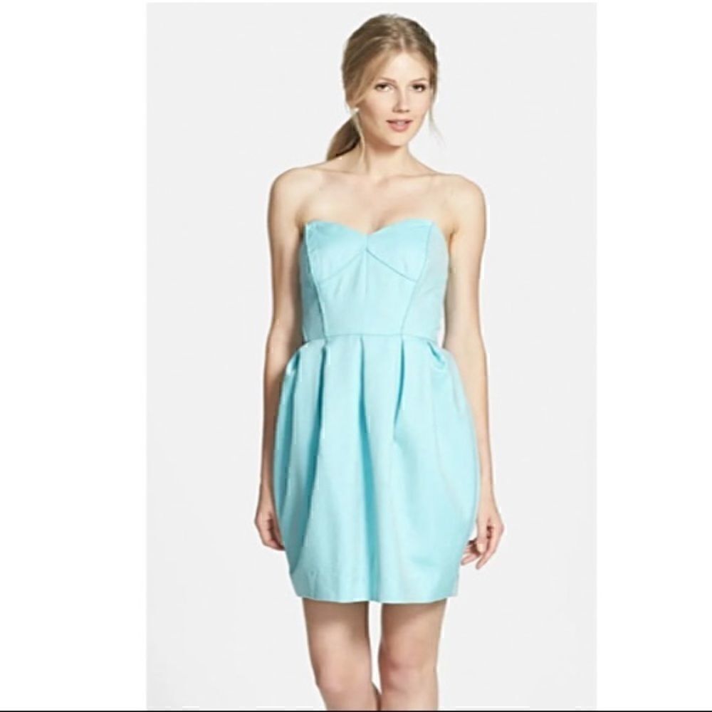 Anthropologie C Luce Dress Womens Size Small strapless Fit & Flare bandeau New‎